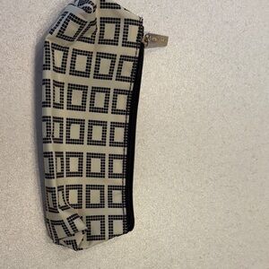 Estee Lauder Black and White Checkered Pouch